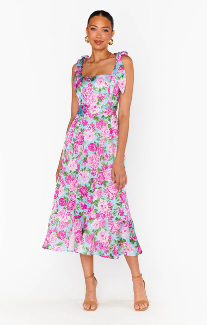 Margot Cottage Floral Midi Dress