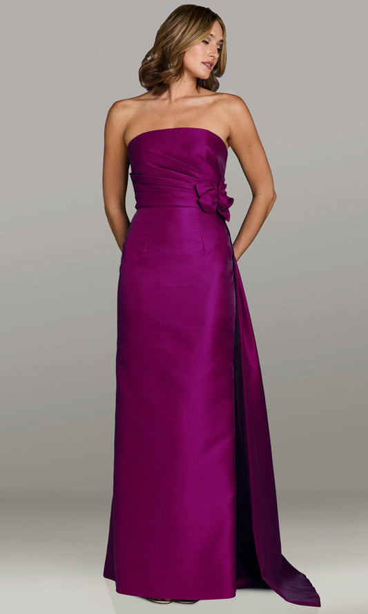 Magenta* Gia Strapless Column Gown