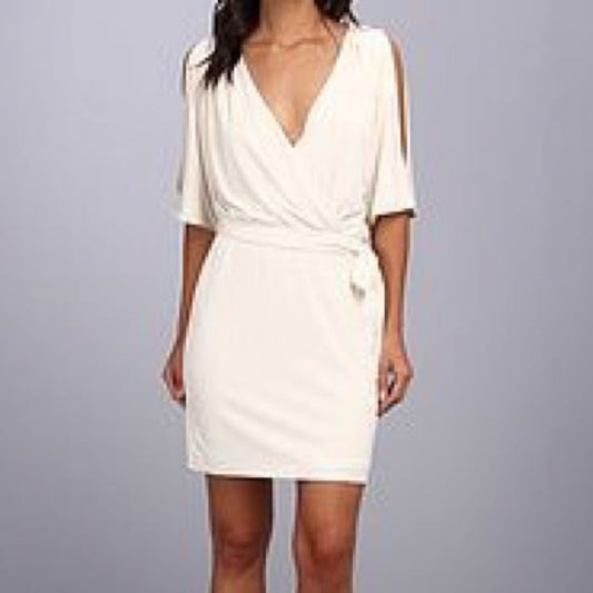 Jessica Simpson Dresses | Dolman Mock Wrap Cream Dress | Color: Cream | Size: M