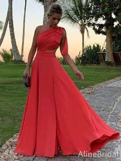 Picture Color Margot One-Shoulder Silk Crepe Gown