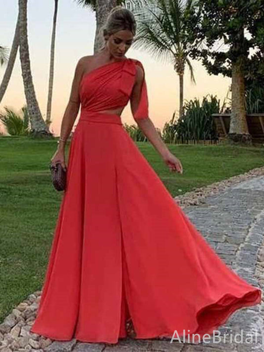 Picture Color Margot One-Shoulder Silk Crepe Gown