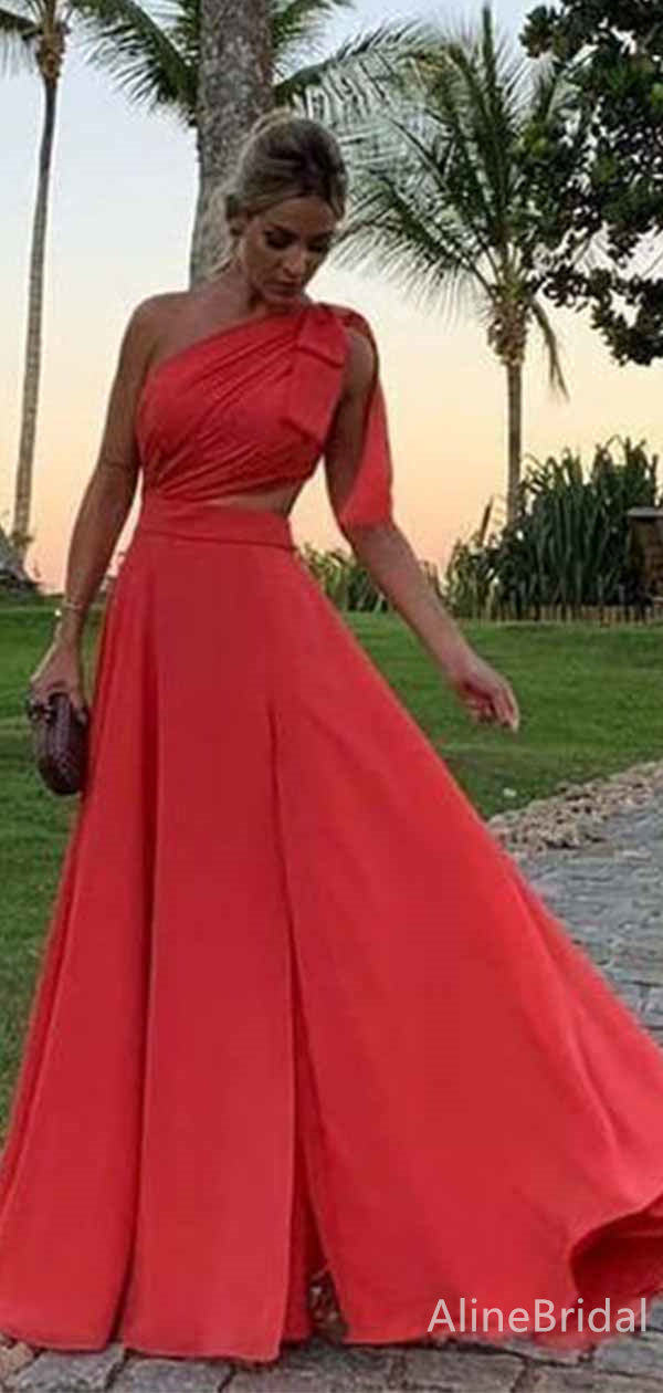 Custom Color(leaving a note) Margot One-Shoulder Silk Crepe Gown