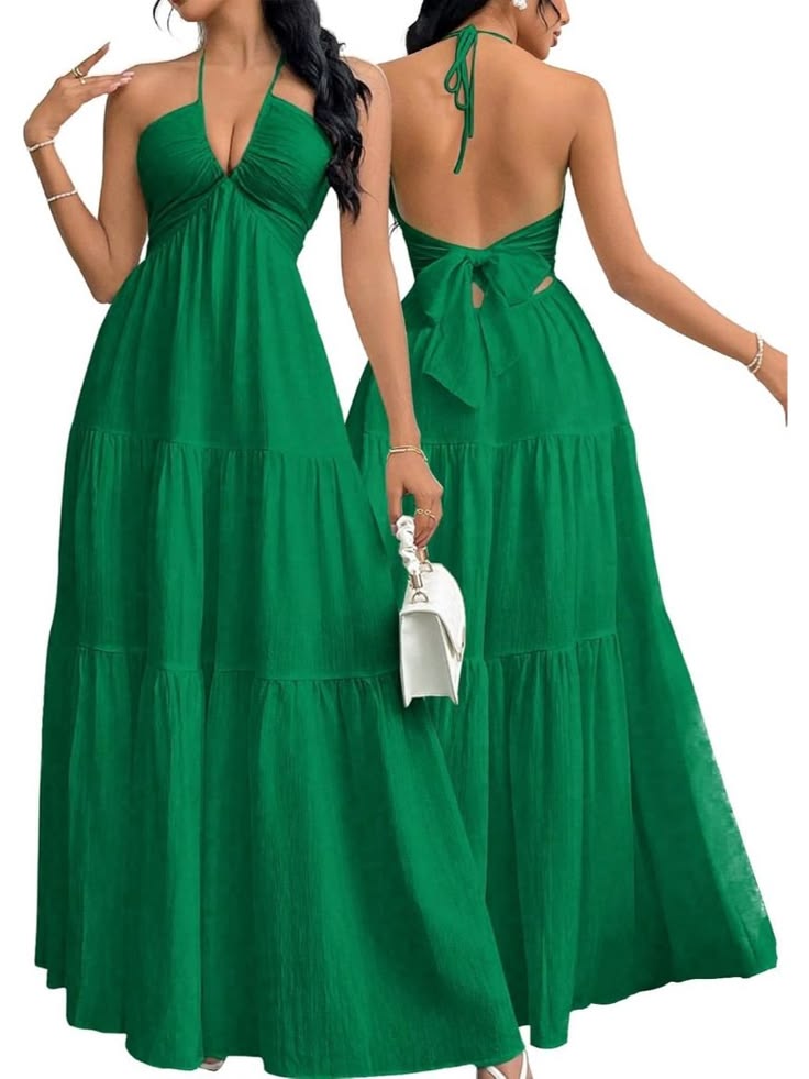 Arabella Halter Maxi Dress in Sage