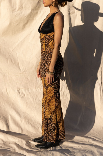 FINAL SALE Clara Maxi Dress in Multi-Black