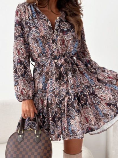 Blush Pink Arabella Floral Ruffle Dress