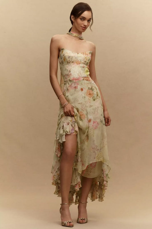 Arabella Scarf Midi Dress
