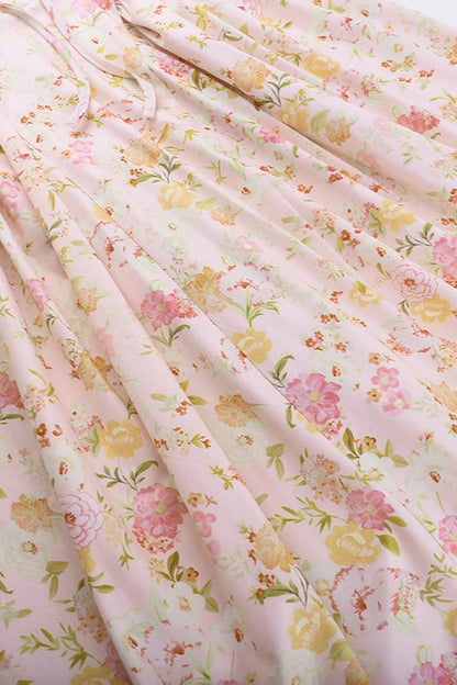 Pink Rosalie Floral Halter Maxi Dress