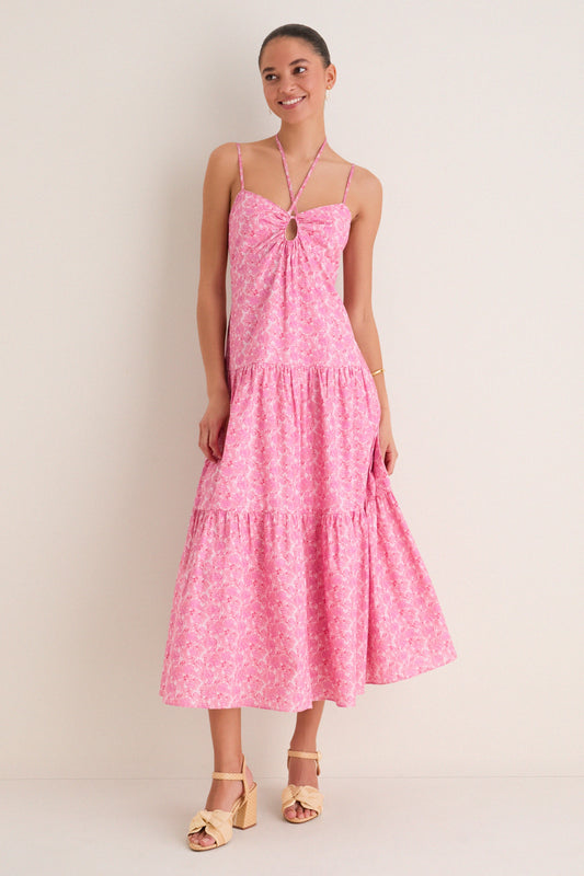 Pink Floral Lottie Floral Maxi Dress