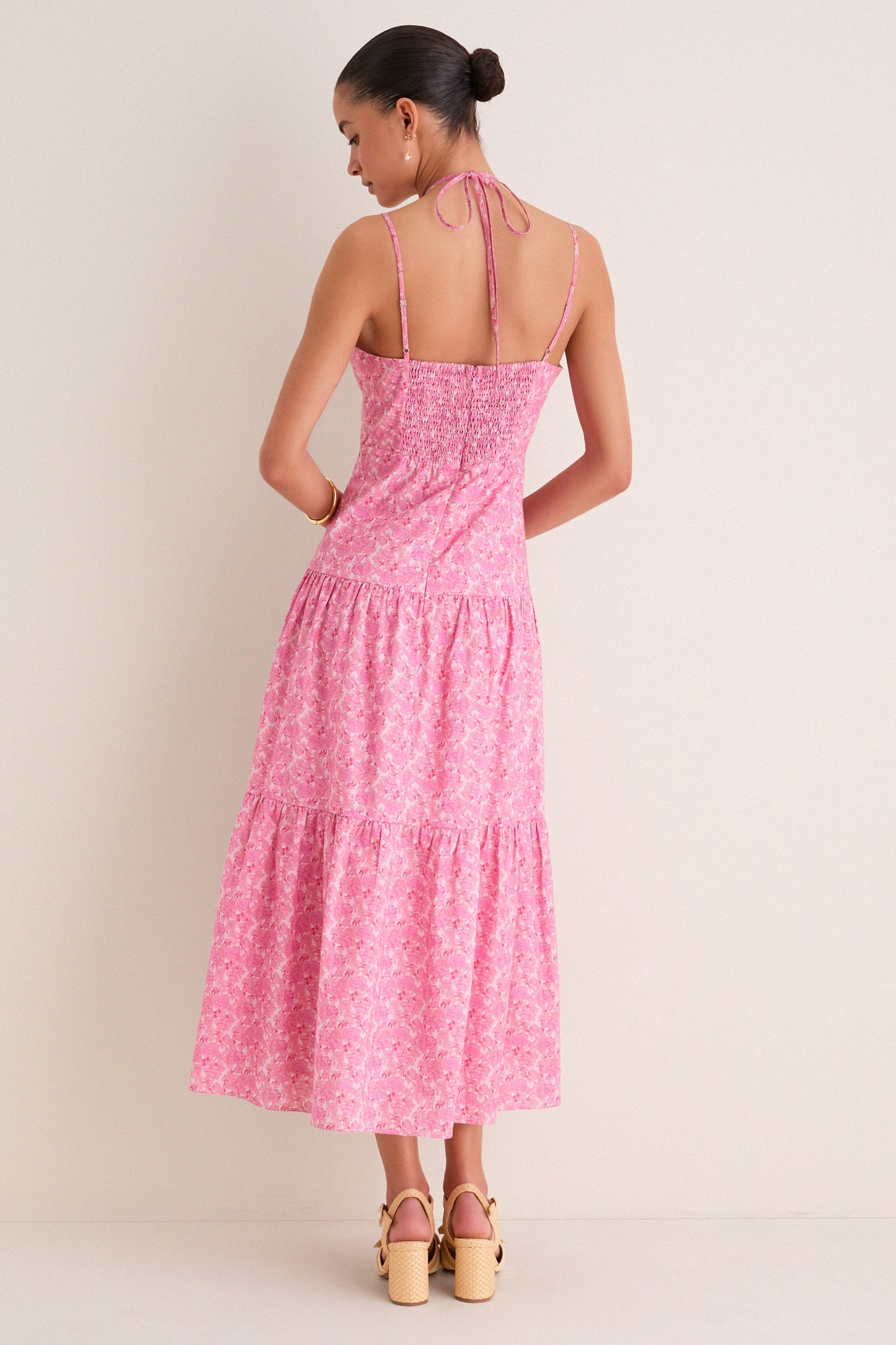 Pink Floral Lottie Floral Maxi Dress