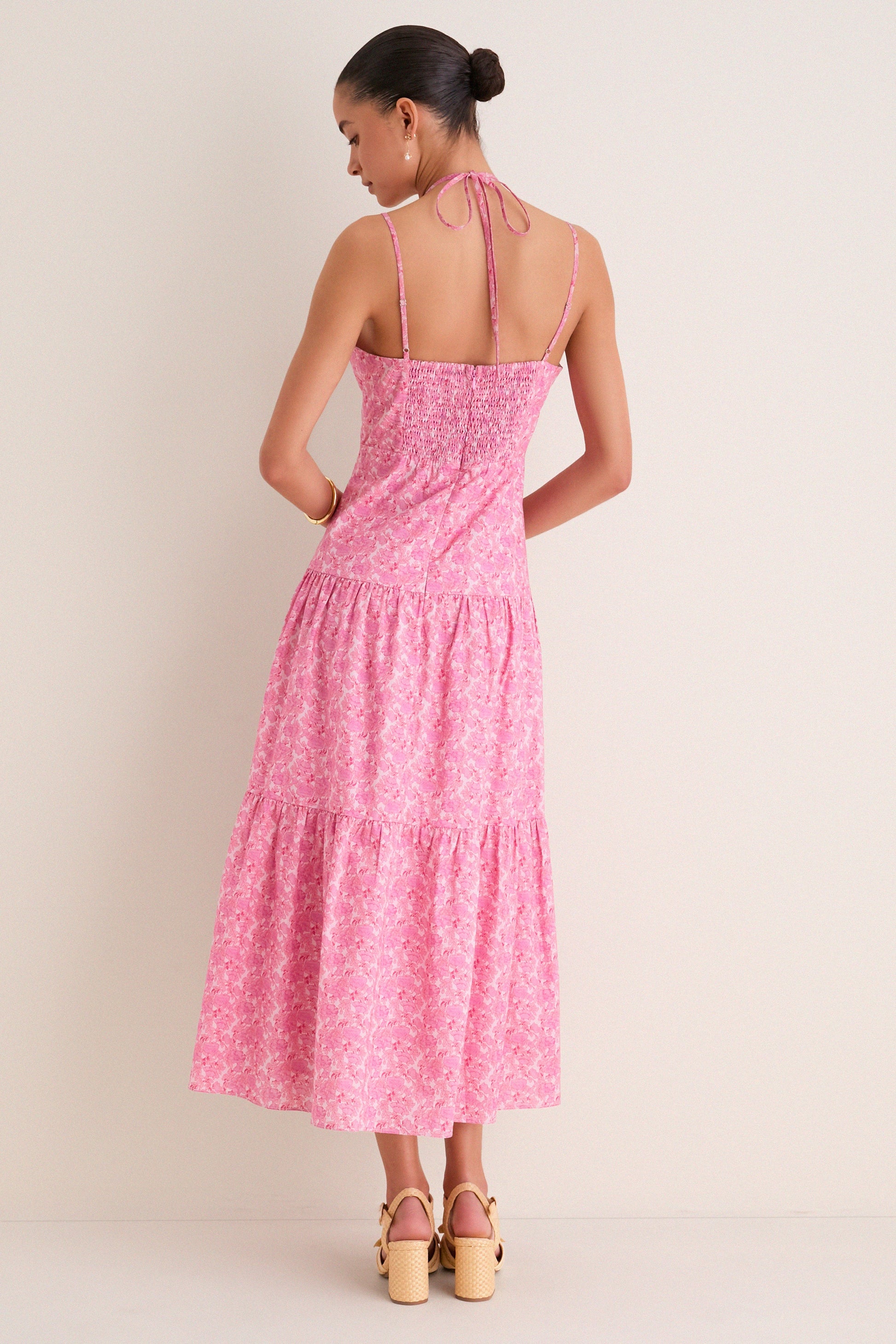 Pink Floral Lottie Floral Maxi Dress