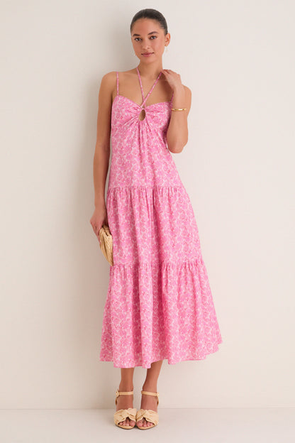 Pink Floral Lottie Floral Maxi Dress