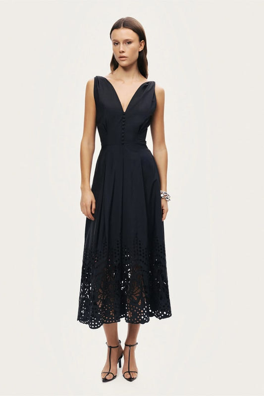 Nocturne Embroidered Midi Dress