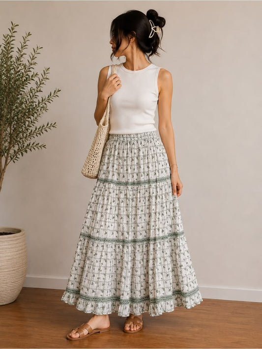 Margot Floral Maxi Skirt