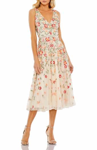 Margot Embroidered Wrap Gown