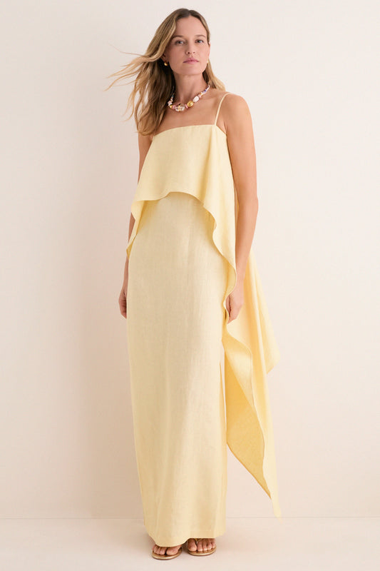 Butter Valencia Linen Midi Dress