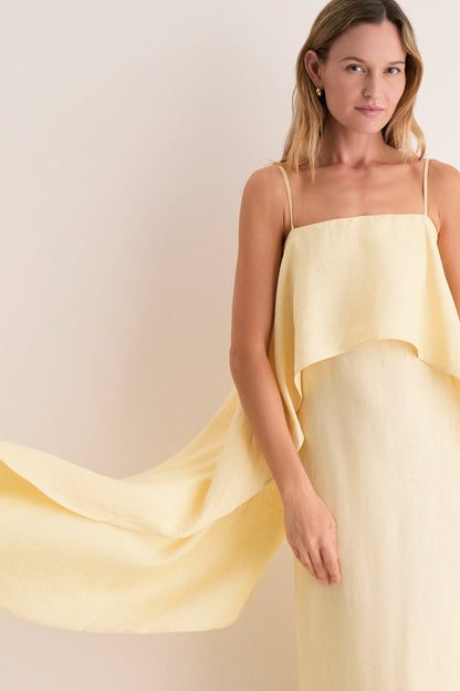 Butter Valencia Linen Midi Dress