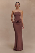 Madison Strapless Slinky Maxi Dress