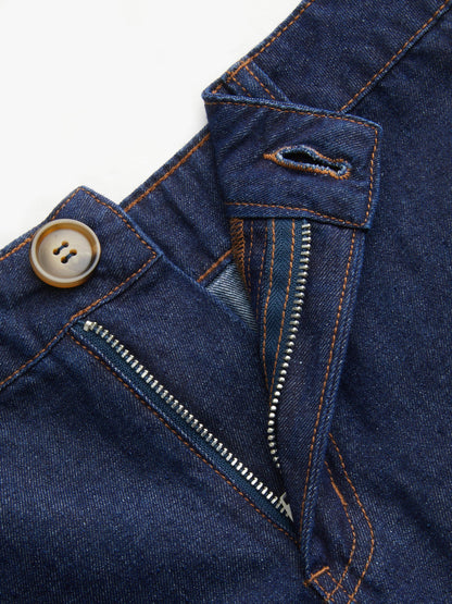 Denim Top & Shorts Set