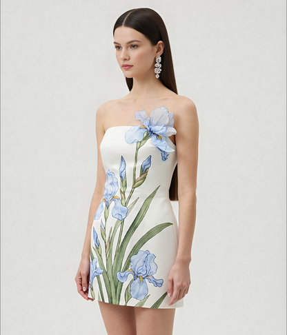 White Margot Floral Mini Dress