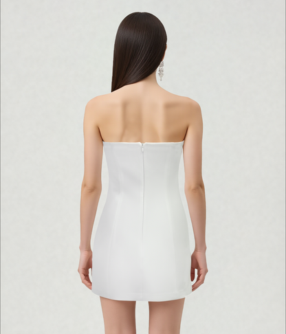White Margot Floral Mini Dress