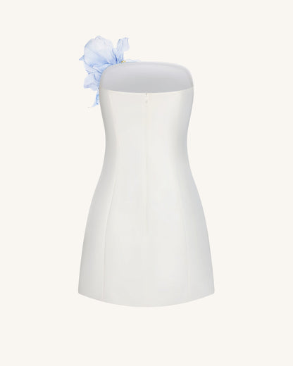 White Margot Floral Mini Dress