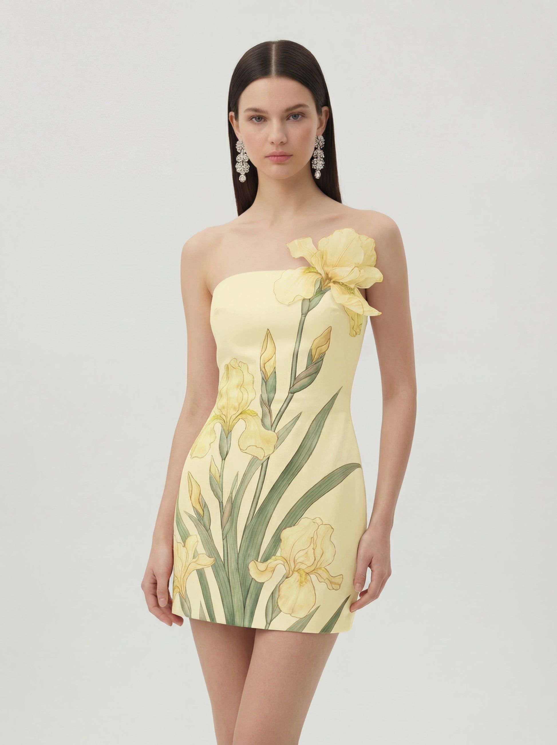 Yellow Margot Floral Mini Dress