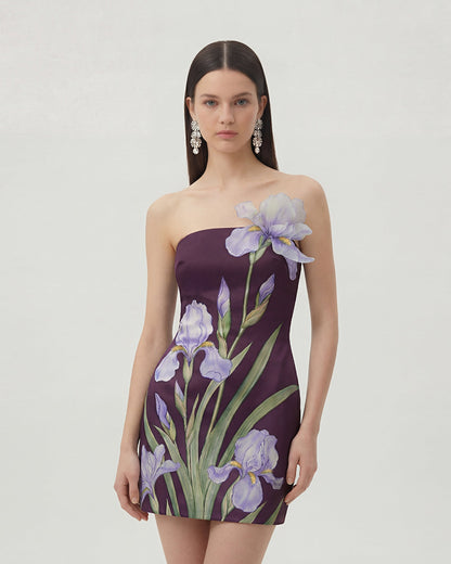 Purple Margot Floral Mini Dress