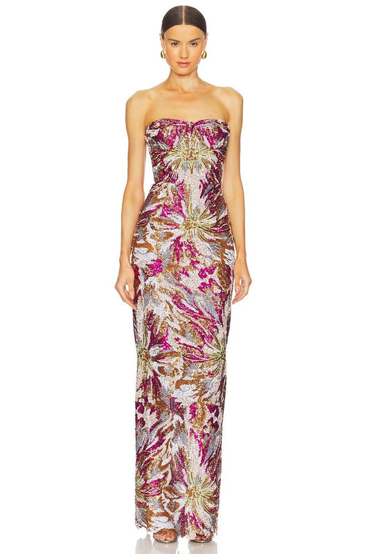 Dahlia Silk Maxi Dress