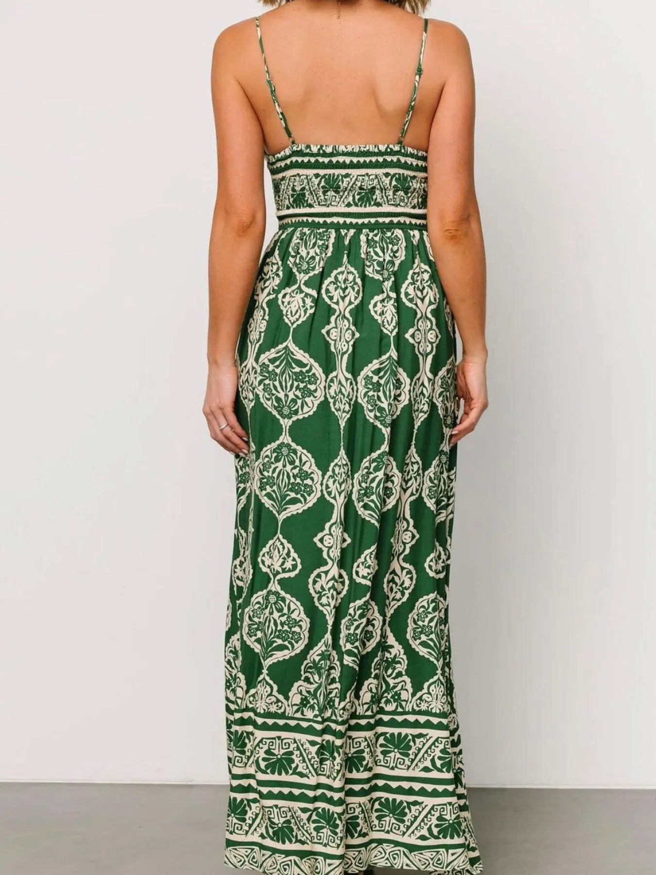 Neck Maxi Cami Dress Margot Printed V-Neck Tiered Dress