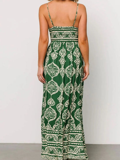 Neck Maxi Cami Dress Margot Printed V-Neck Tiered Dress