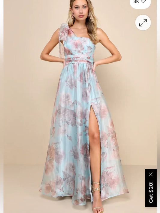 Arabella One-Shoulder Floral Maxi Dress