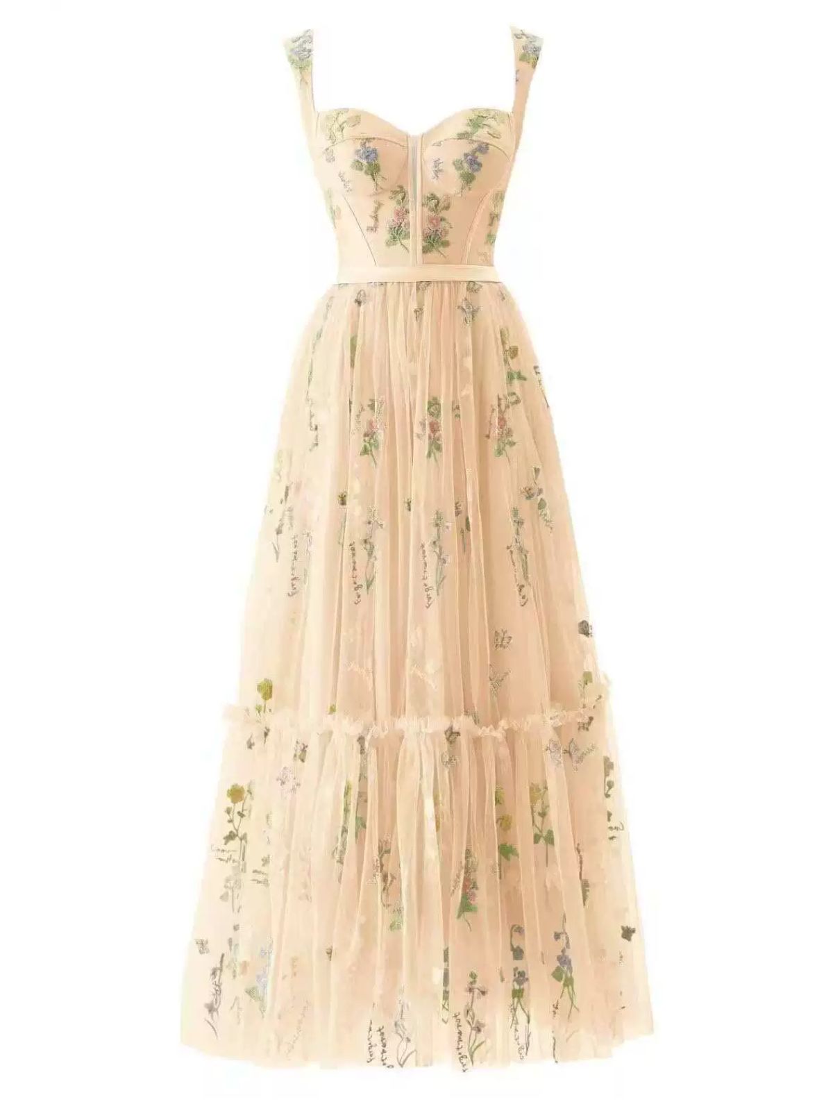 Pink Margot Floral Mesh Dress