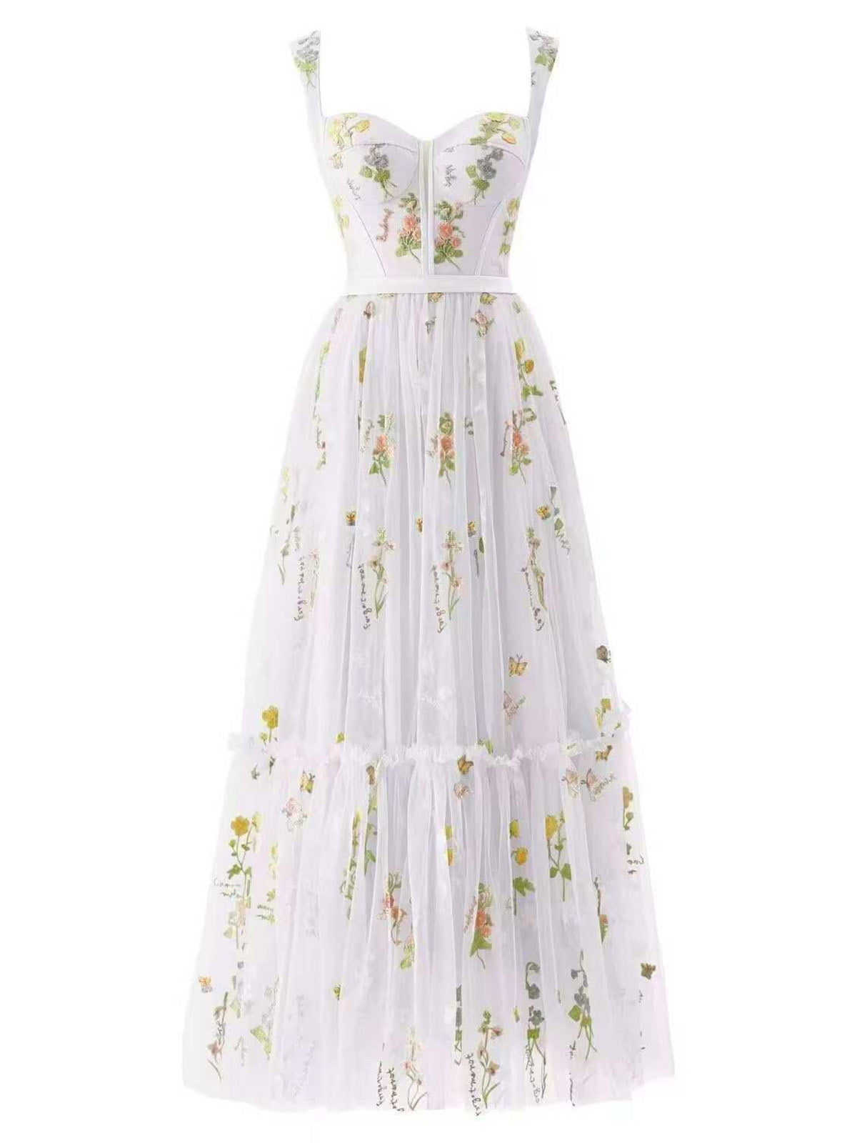 Deep Purple Margot Floral Mesh Dress