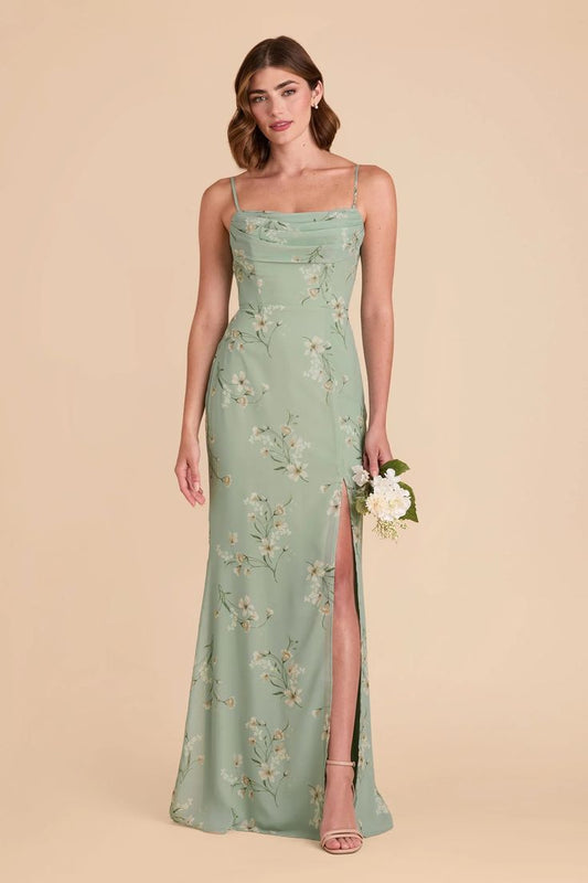 Mira Sage Chiffon Dress