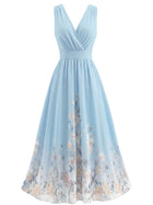 Margot Floral Linen Midi Dress
