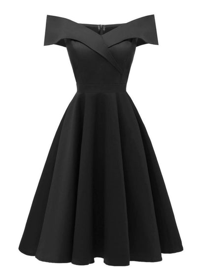 Sale] 1950s Off Shoulder Swing Dress Margot Mesh Ruffle Maxi Dress