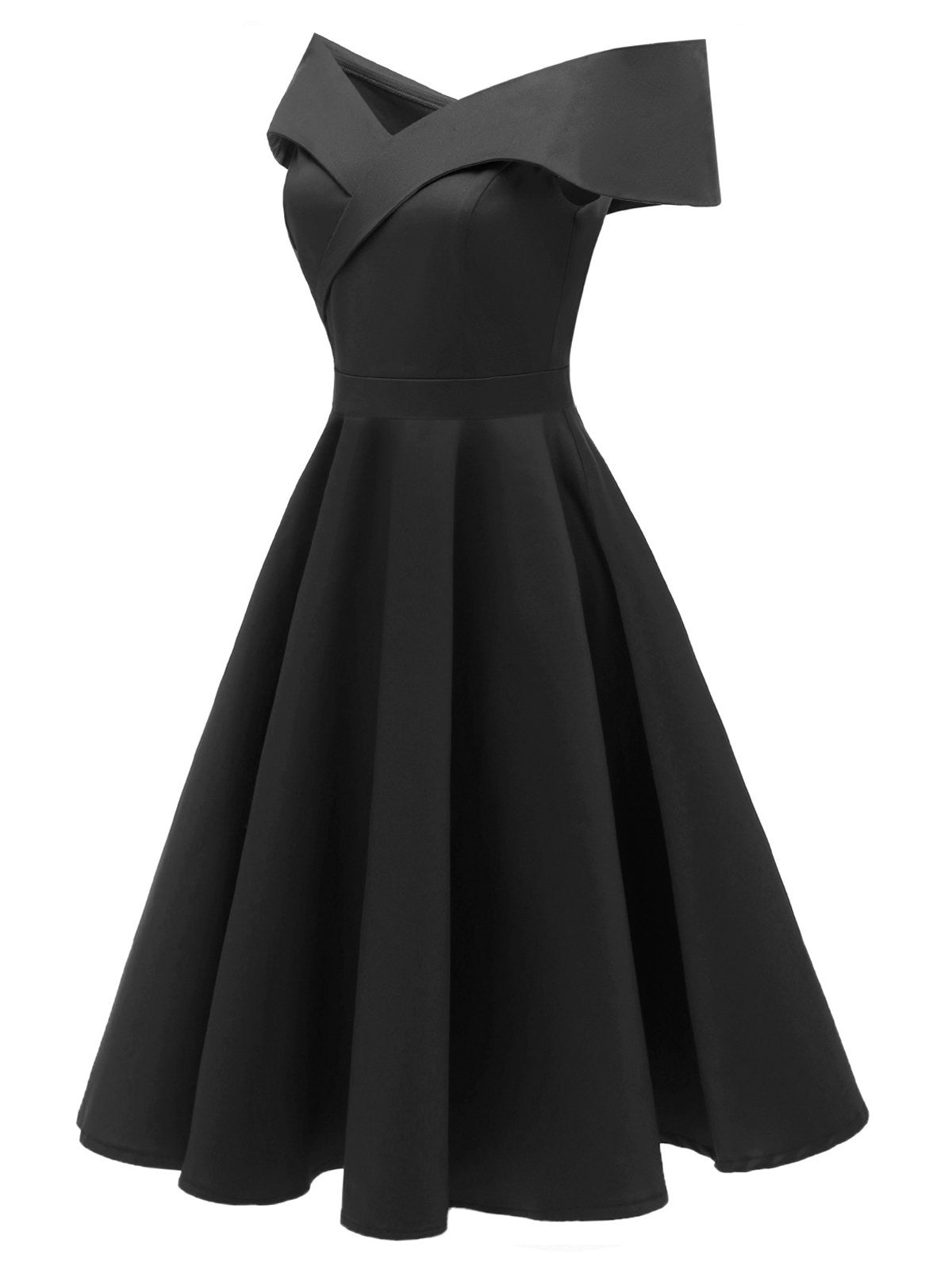 Sale] 1950s Off Shoulder Swing Dress Margot Mesh Ruffle Maxi Dress
