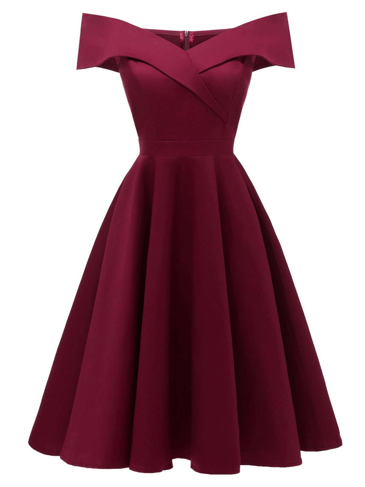 Sale] 1950s Off Shoulder Swing Dress Margot Mesh Ruffle Maxi Dress