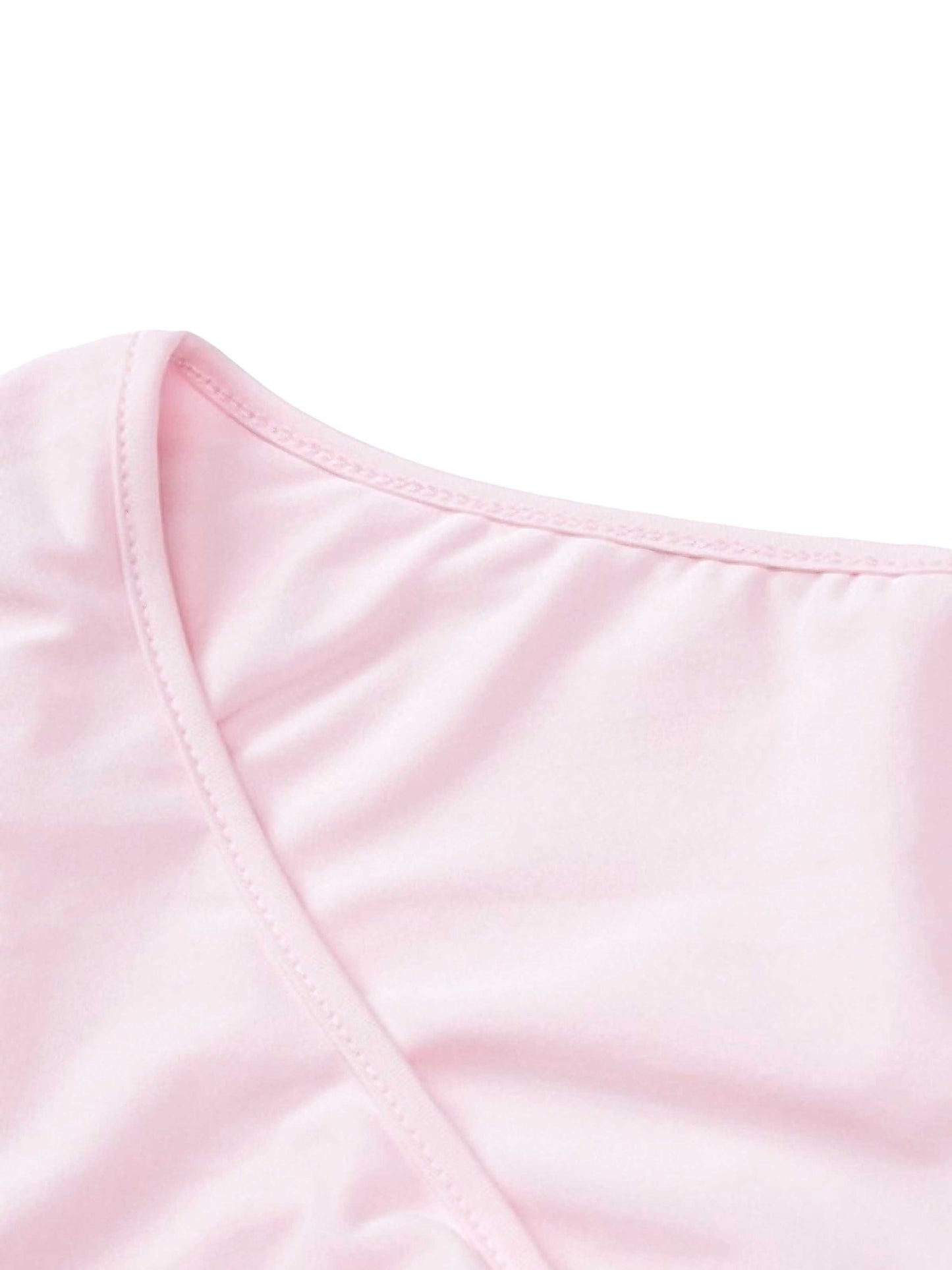 Neck Ruffle Flared Sleeve Dress Pink 1960s V-neck Wrap Floral Pencil Dress - Pink / S / 2