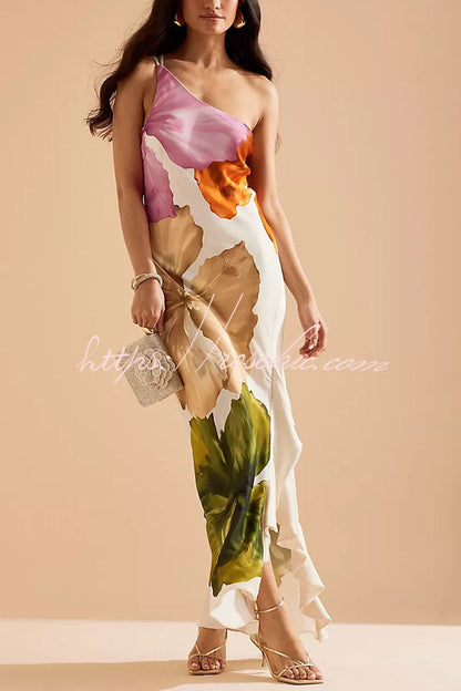 White Valentina Floral Maxi Slip Dress