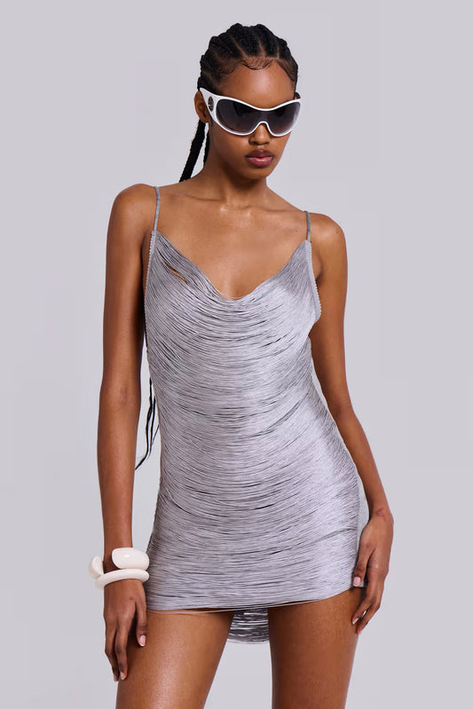 Backless Fringe Mini Dress