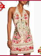 Arabella Floral Halter Mini Dress