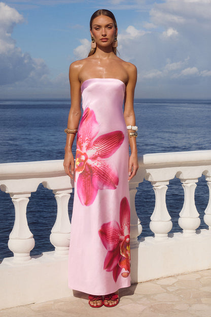 Orchid Pink Celeste Cosmo Ombre Maxi Dress