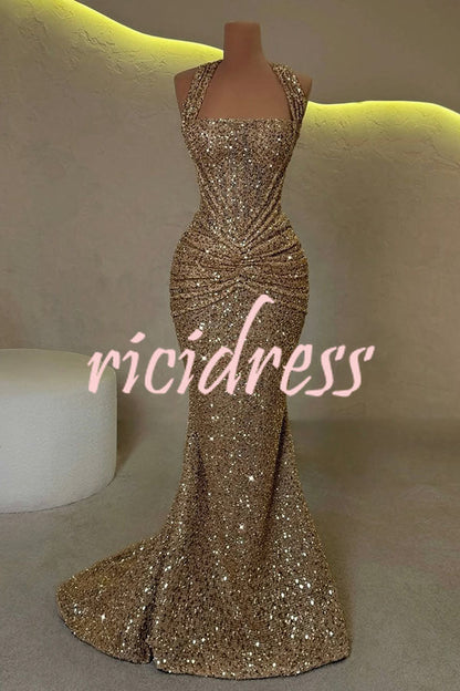 up Drape Flare Maxi Dress Velda Sequin Halter Maxi Dress