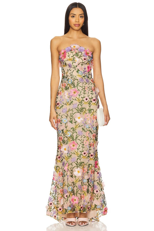 Nydia Silk Evening Gown