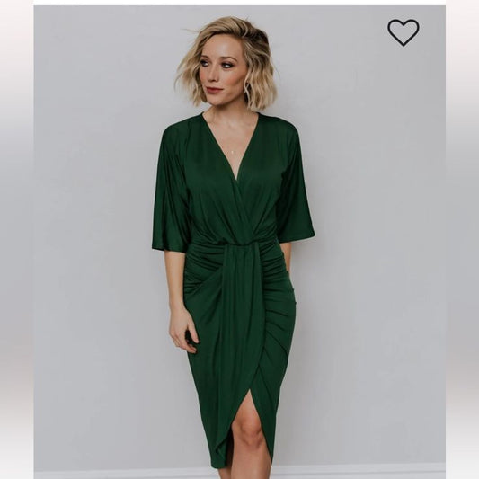 Baltic Born Dresses | Baltic Born Mimi Midi Dress | Color: Green | Size: S