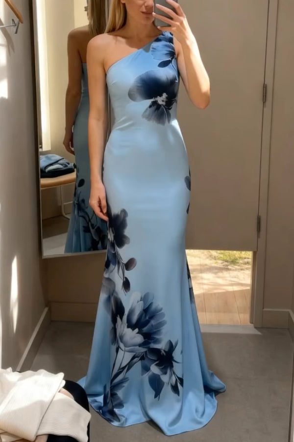 fit Maxi Dress Adelaide Floral One-Shoulder Maxi Dress