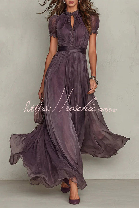 Pink Arabella Chiffon Maxi Dress