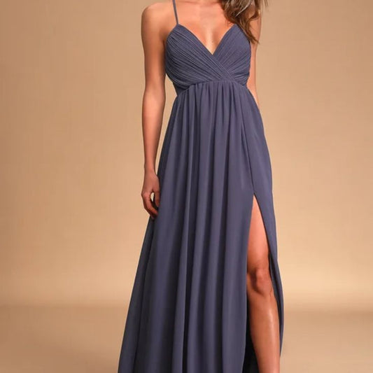 Undercover Lover Denim Pleated Maxi Dress