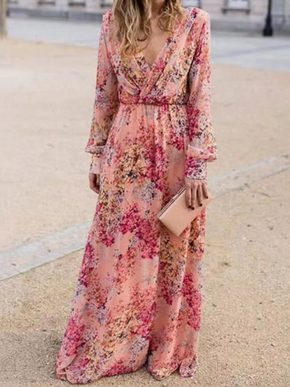Pink Arabella Floral Maxi Dress